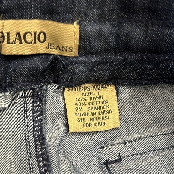 NWT Palacio Jeans Colombia Design dark blue flare bottom jeans size 1 - Picture 12 of 13